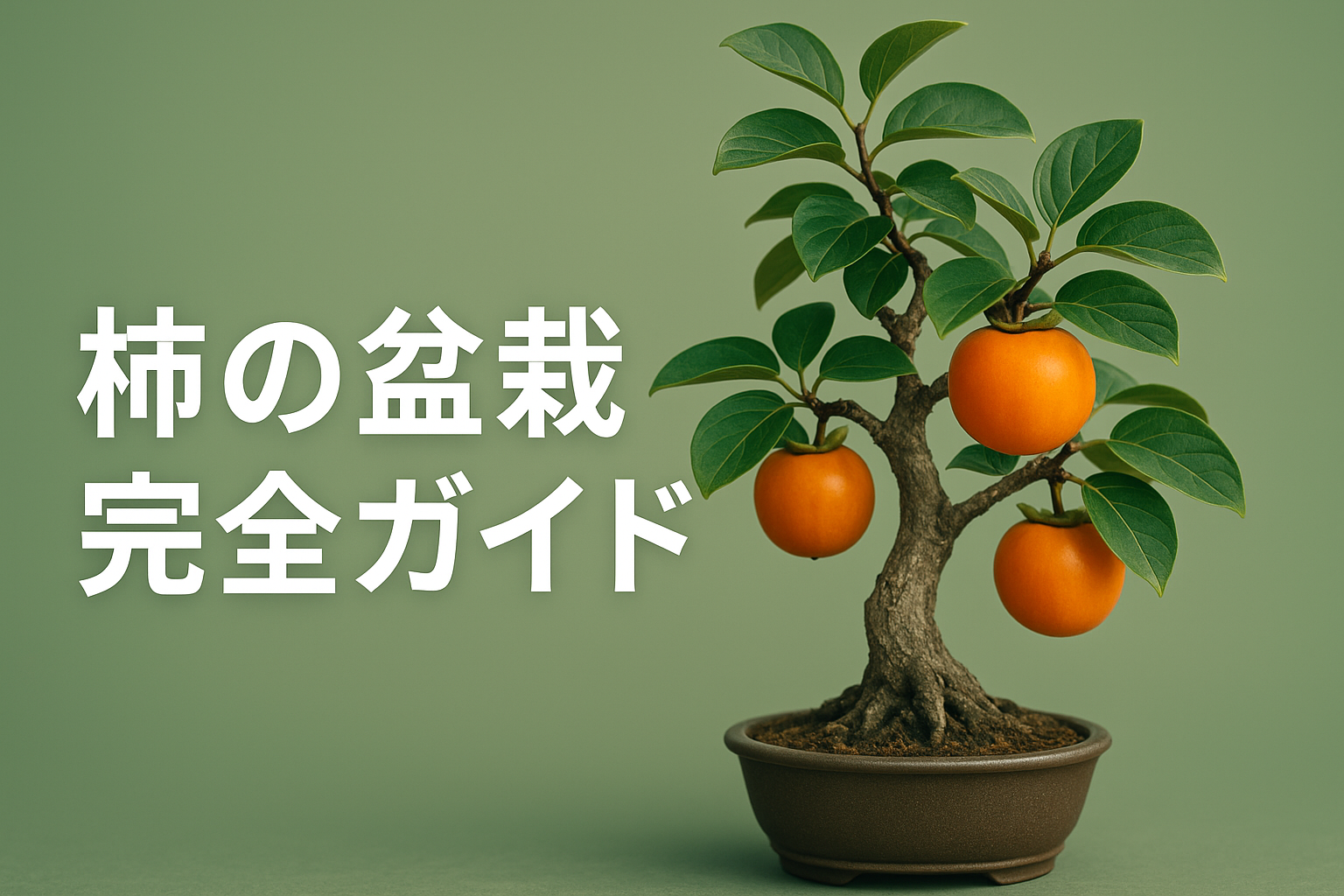 柿の盆栽完全ガイド｜実ものの王様を育てる極意と美しい樹形作り